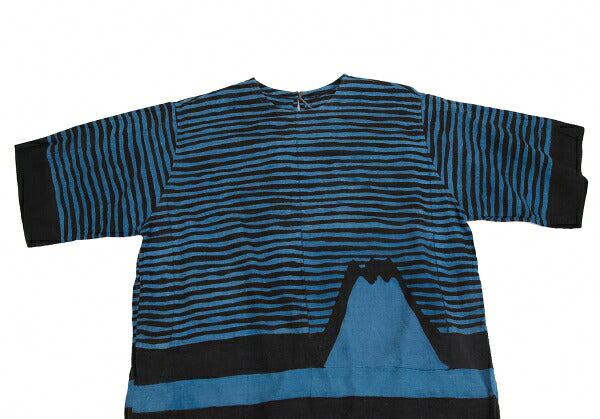 45rpm Mountain Drawing Stripe Blue Black