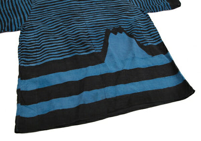 45rpm Mountain Drawing Stripe Blue Black