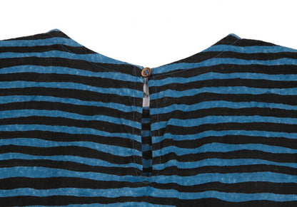 45rpm Mountain Drawing Stripe Blue Black