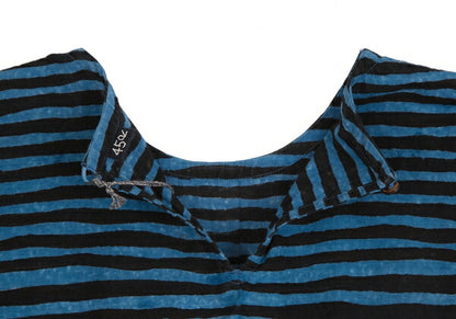 45rpm Mountain Drawing Stripe Blue Black