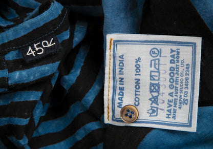 45rpm Mountain Drawing Stripe Blue Black