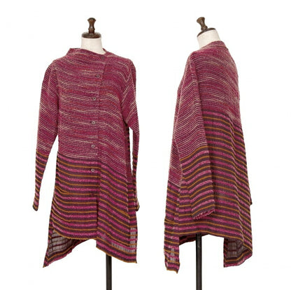 ISSEY MIYAKE HaaT Sheer Panel Border Jacket Black Size 2