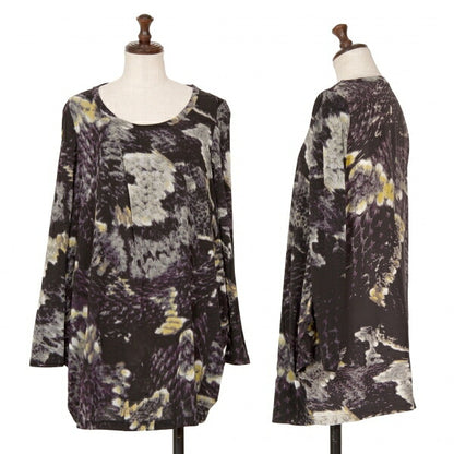 VIVIENNE TAM Graphic Print Mesh Tunic Purple Yellow Blouse Size 0