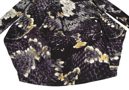 VIVIENNE TAM Graphic Print Mesh Tunic Purple Yellow Blouse Size 0
