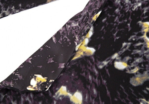 VIVIENNE TAM Graphic Print Mesh Tunic Purple Yellow Blouse Size 0