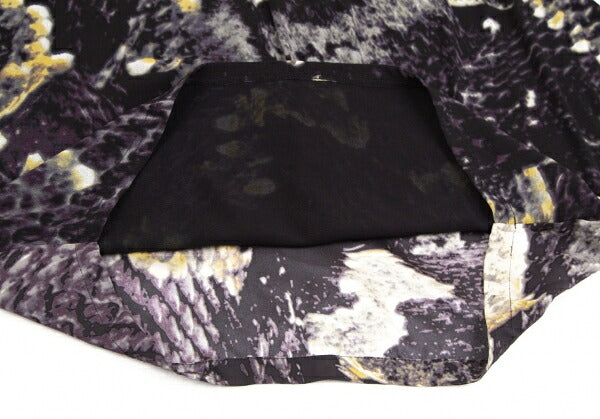 VIVIENNE TAM Graphic Print Mesh Tunic Purple Yellow Blouse Size 0