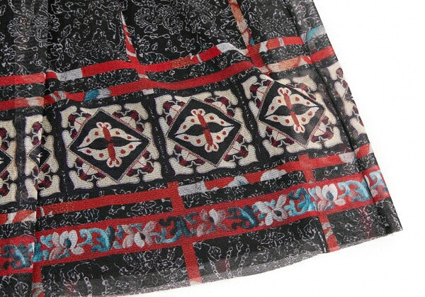 VIVIENNE TAM All-Over Print Power Net Black Multi Skirt Size 1