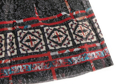 VIVIENNE TAM All-Over Print Power Net Black Multi Skirt Size 1