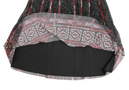 VIVIENNE TAM All-Over Print Power Net Black Multi Skirt Size 1