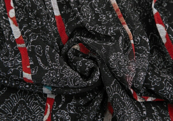VIVIENNE TAM All-Over Print Power Net Black Multi Skirt Size 1