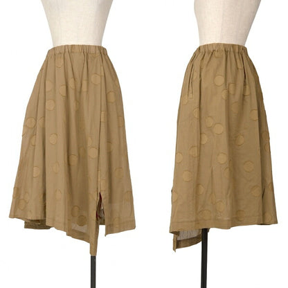 Y's 22SS Cotton Dot Patchwork Skirt Brown Size 2