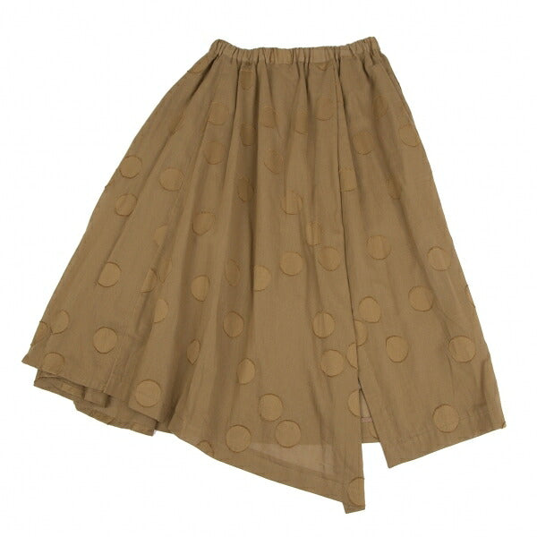 Y's 22SS Cotton Dot Patchwork Skirt Brown Size 2