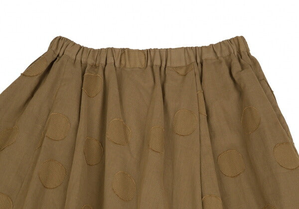 Y's 22SS Cotton Dot Patchwork Skirt Brown Size 2