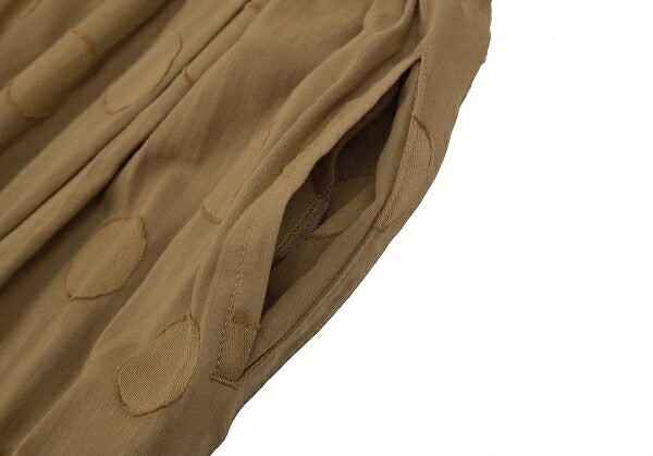 Y's 22SS Cotton Dot Patchwork Skirt Brown Size 2