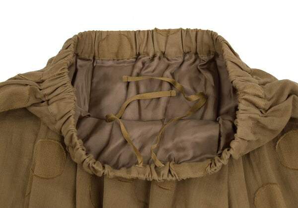 Y's 22SS Cotton Dot Patchwork Skirt Brown Size 2