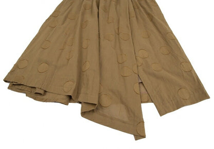 Y's 22SS Cotton Dot Patchwork Skirt Brown Size 2