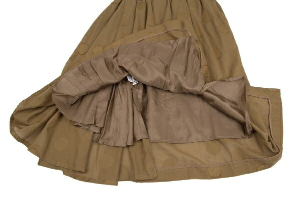 Y's 22SS Cotton Dot Patchwork Skirt Brown Size 2