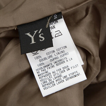 Y's 22SS Cotton Dot Patchwork Skirt Brown Size 2