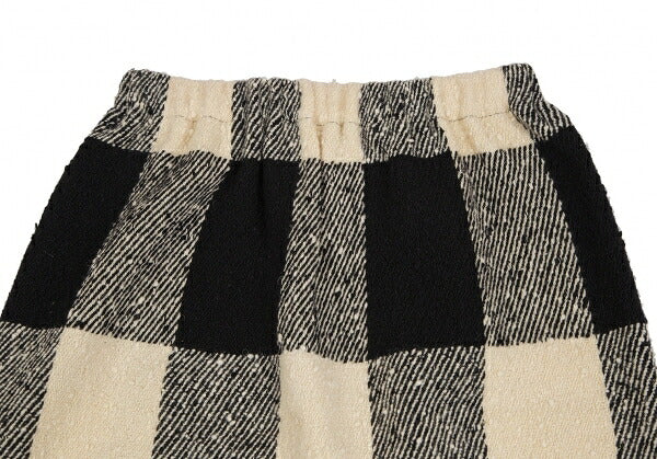COMME des GARCONS Wool Nep Knit Check Skirt Beige Size M