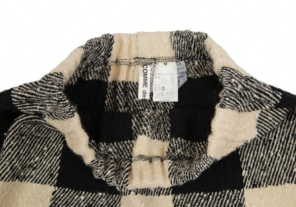 COMME des GARCONS Wool Nep Knit Check Skirt Beige Size M