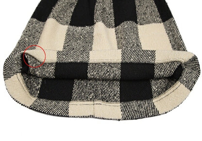 COMME des GARCONS Wool Nep Knit Check Skirt Beige Size M