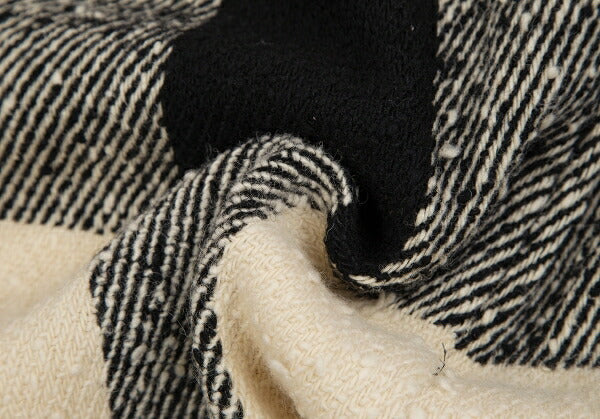 COMME des GARCONS Wool Nep Knit Check Skirt Beige Size M