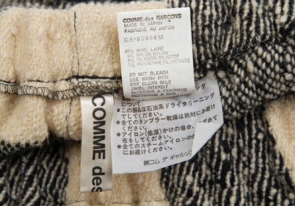 COMME des GARCONS Wool Nep Knit Check Skirt Beige Size M