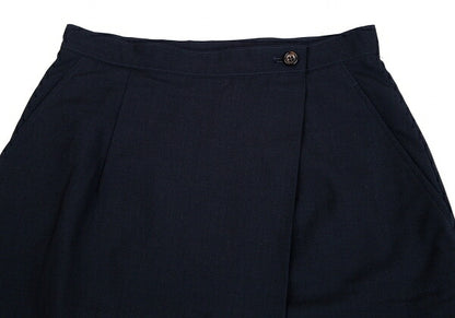 COMME des GARCONS Poly Wool Half Wrap Skirt Dark Navy Size M