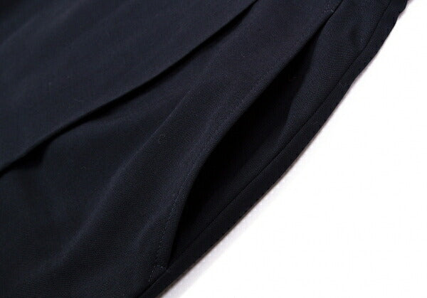 COMME des GARCONS Poly Wool Half Wrap Skirt Dark Navy Size M