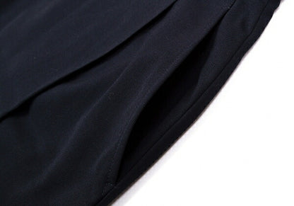 COMME des GARCONS Poly Wool Half Wrap Skirt Dark Navy Size M