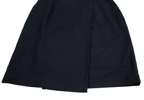 COMME des GARCONS Poly Wool Half Wrap Skirt Dark Navy Size M