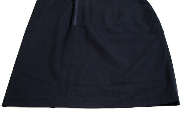 COMME des GARCONS Poly Wool Half Wrap Skirt Dark Navy Size M