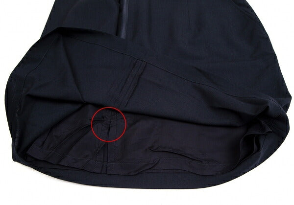 COMME des GARCONS Poly Wool Half Wrap Skirt Dark Navy Size M