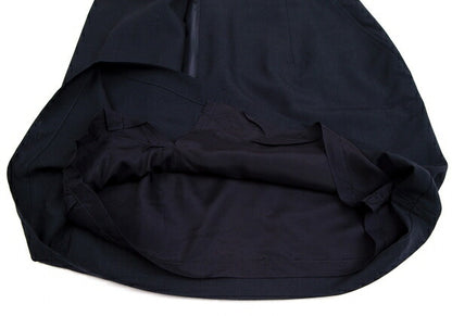 COMME des GARCONS Poly Wool Half Wrap Skirt Dark Navy Size M
