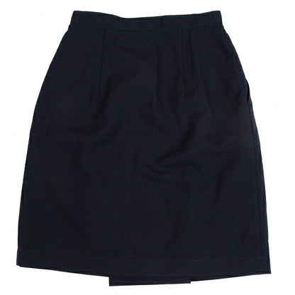COMME des GARCONS Poly Wool Half Wrap Skirt Dark Navy Size M