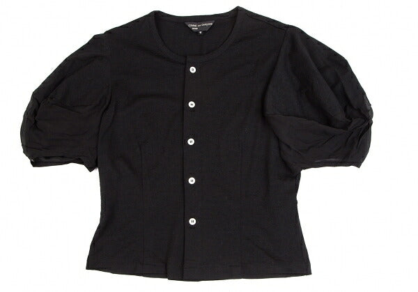 COMME des GARCONS NOIR Wool Silk Short Shirt Black Size M