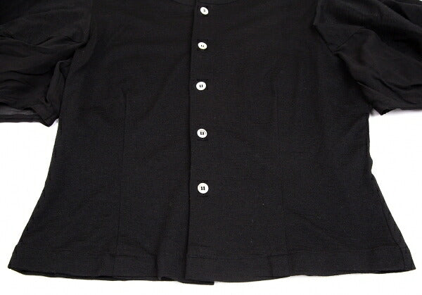 COMME des GARCONS NOIR Wool Silk Short Shirt Black Size M
