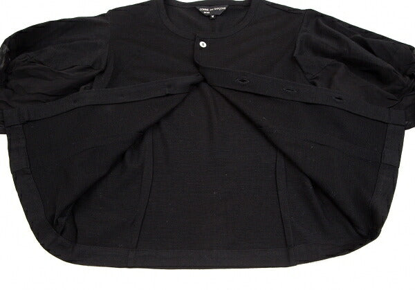 COMME des GARCONS NOIR Wool Silk Short Shirt Black Size M