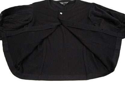 COMME des GARCONS NOIR Wool Silk Short Shirt Black Size M