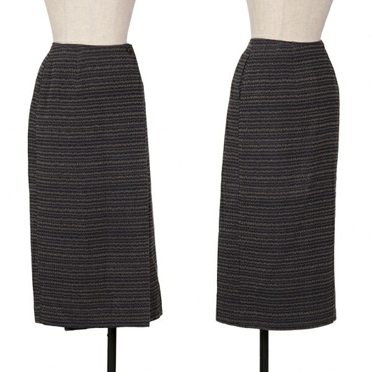 JURGEN LEHL Stitch Design Wrap Skirt Navy Size M