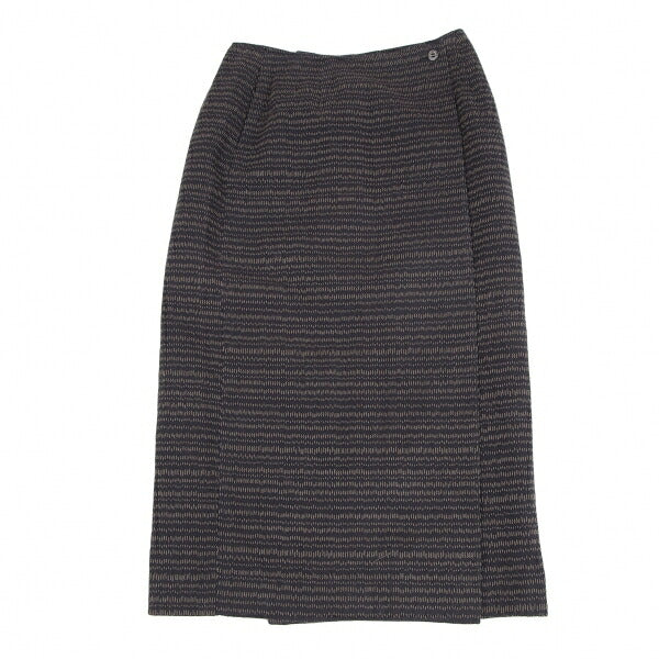JURGEN LEHL Stitch Design Wrap Skirt Navy Size M