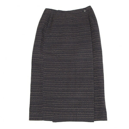 JURGEN LEHL Stitch Design Wrap Skirt Navy Size M