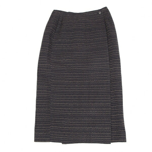JURGEN LEHL Stitch Design Wrap Skirt Navy Size M