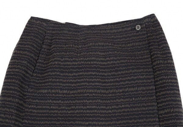 JURGEN LEHL Stitch Design Wrap Skirt Navy Size M
