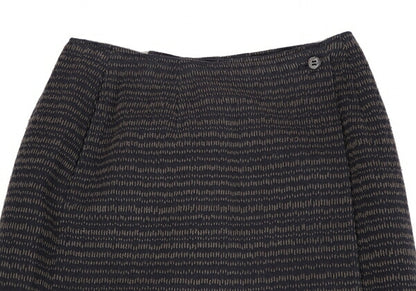 JURGEN LEHL Stitch Design Wrap Skirt Navy Size M