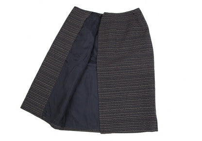 JURGEN LEHL Stitch Design Wrap Skirt Navy Size M