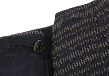 JURGEN LEHL Stitch Design Wrap Skirt Navy Size M