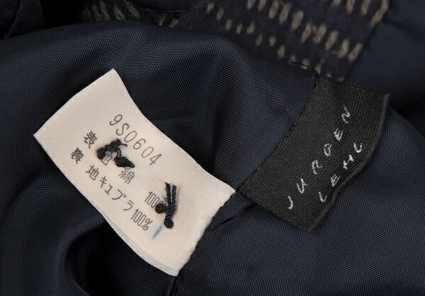 JURGEN LEHL Stitch Design Wrap Skirt Navy Size M