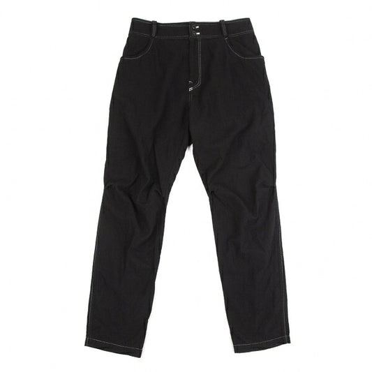 Y's White Stitch Wool Tapered Pants Black Size 2