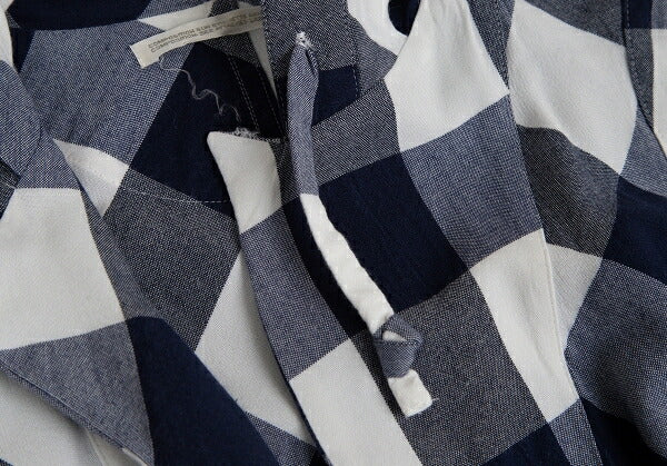 Y's Block Check Buttonless Sleeveless White Navy Jacket Size 1